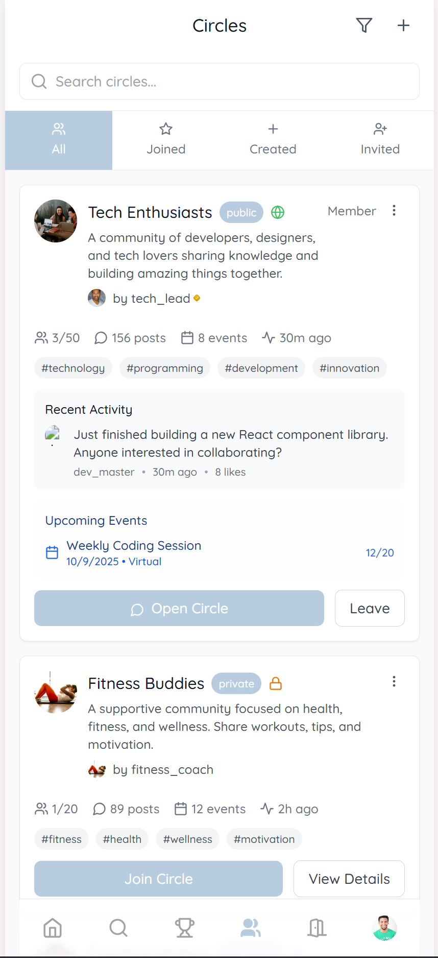 Circles Screen